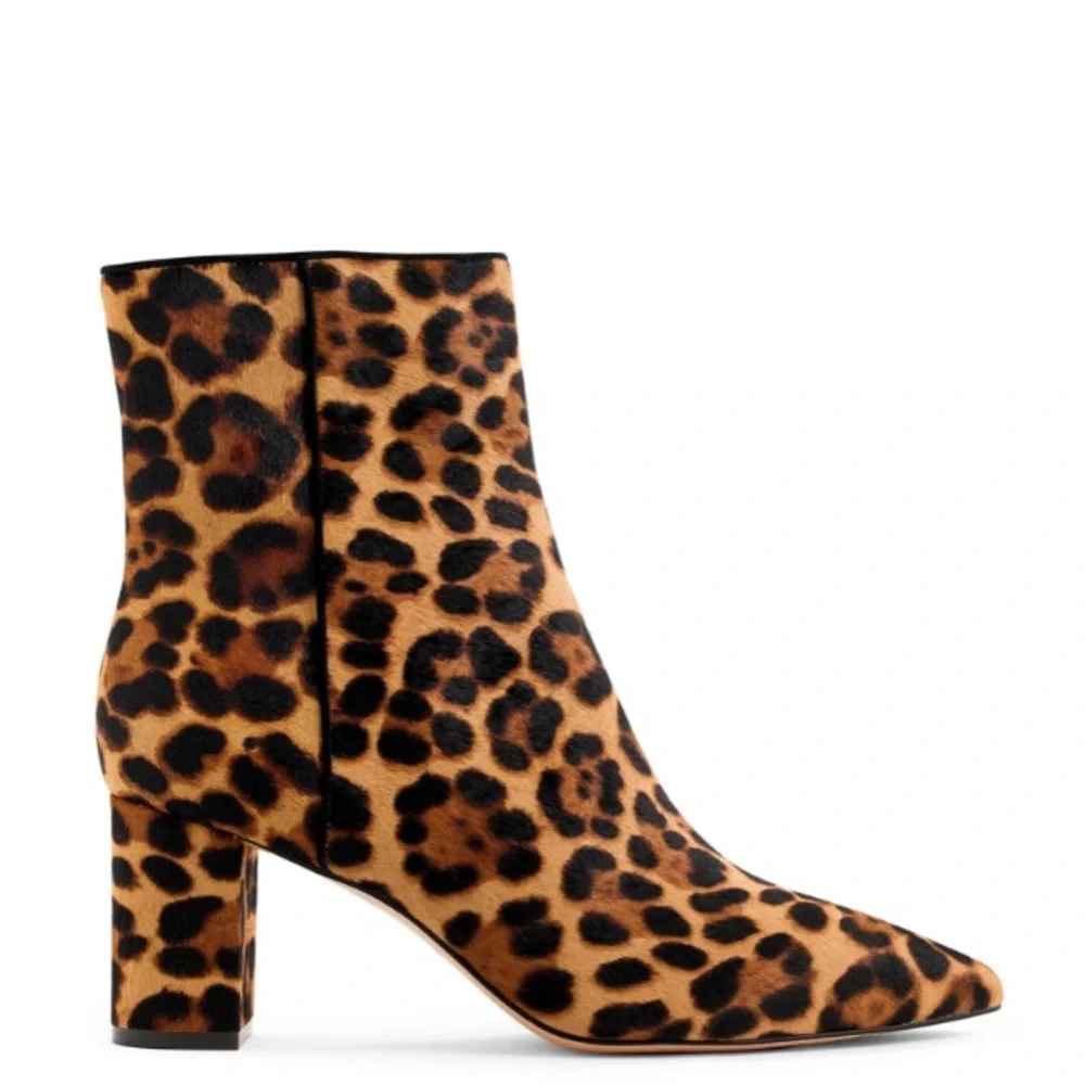 NWT J Crew Pointed Toe Leopard Sadie Boot Size 7